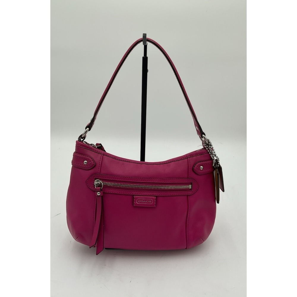 Coach f23978 Daisy Bright Magenta Hobo Shoulder Bag Good Condition